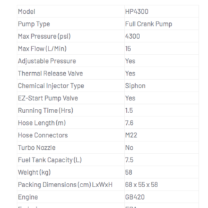 Predator HP4300 High Pressure Washer 4300psi